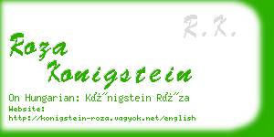 roza konigstein business card